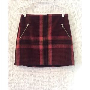 GAP wool blend plaid skirt